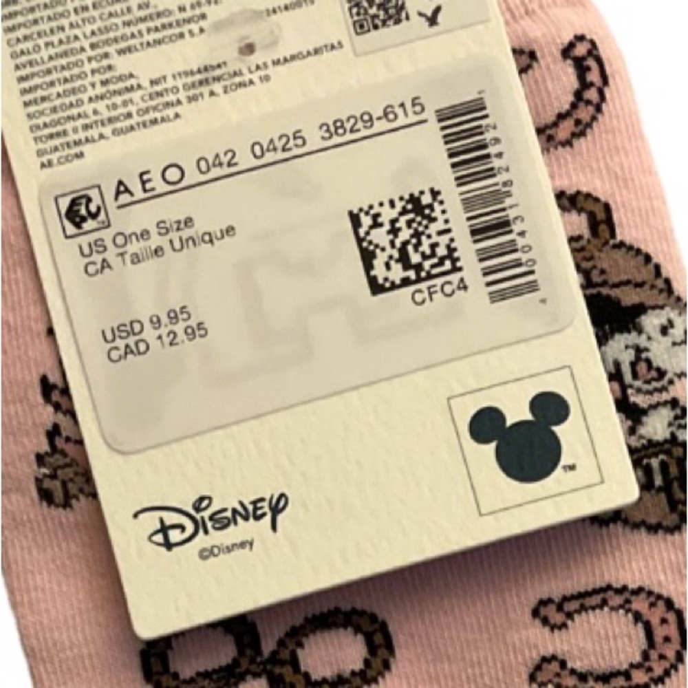 American Eagle Outfitters Western Mickey Pink Socks - Picture 3 of 5